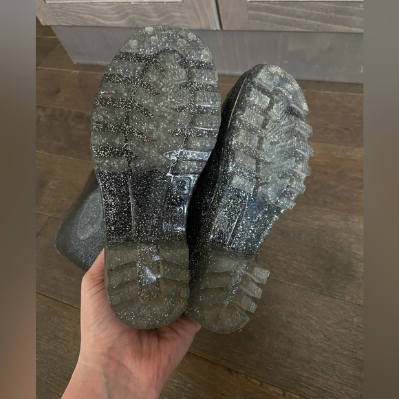 ❤️4 for $25❤️Sparkly black‎ rain boots size 12t - Picture 2 of 2